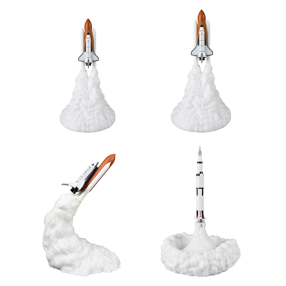 Impressão 3d espaço shuttle lâmpada usb recarregável criativo foguete lua usb led night light espaço amantes presente de aniversário
