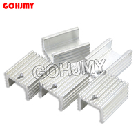 10PCS TO-220 Transistor 15*10*20mm U Type Aluminum Heatsink Radiator DIYGBA For Transistors TO220