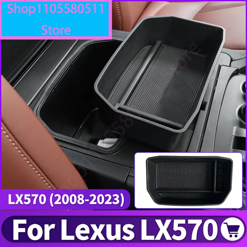 For Lexus LX570 2008-2022 Central Storage Box Modification Accessories LX 570 Storage Bracket Tray Refrigerator Partition 2021