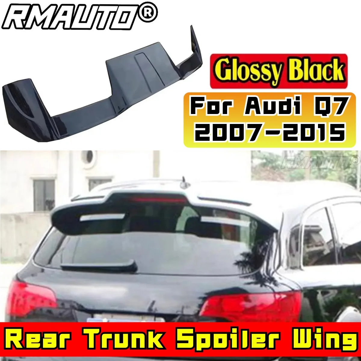 

Car Rear Roof Spoiler Exterior Part ABS Plastic Car Rear Spoiler Wing For Audi Q7 2007-2015 Rear Roof Spoiler Car Accessories