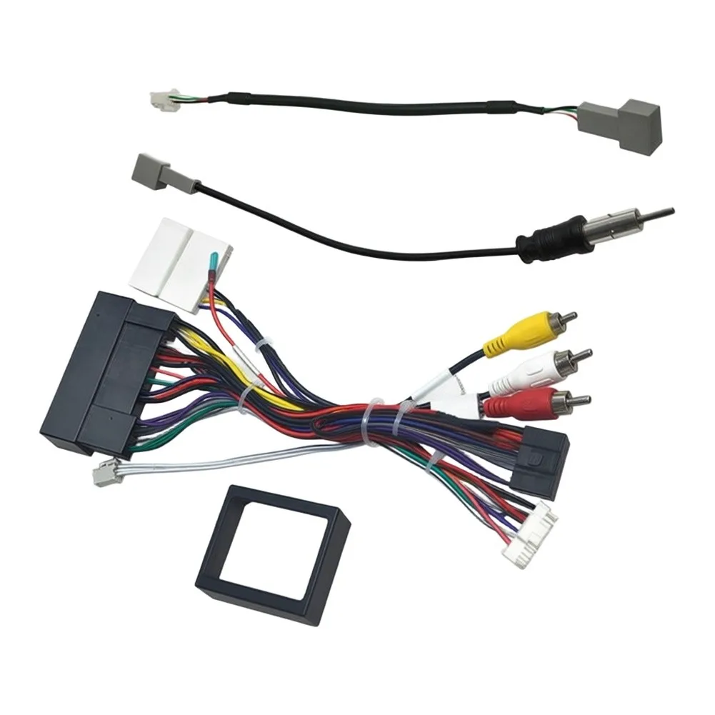 For Android Head Unit Installation Kit with CANBUS Box and Power Harness for Hyundai Elantra Santa Fe For IX45 Models