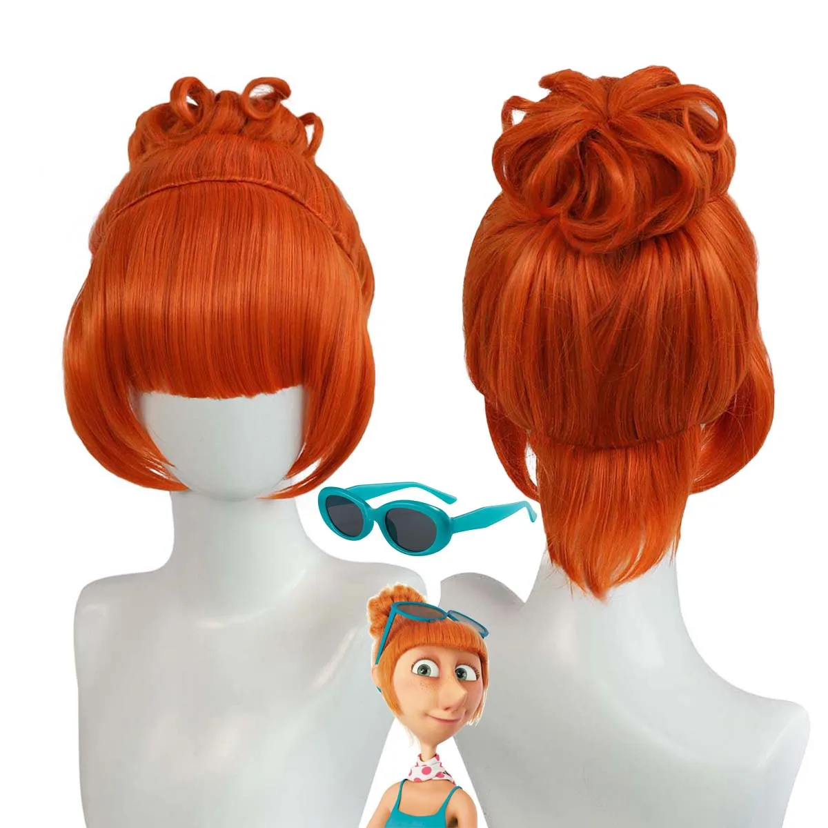 

Хэллоуин Костюм Партии Женщины Оранжевый Пучок Аниме Люси Уайлд Косплей Парик