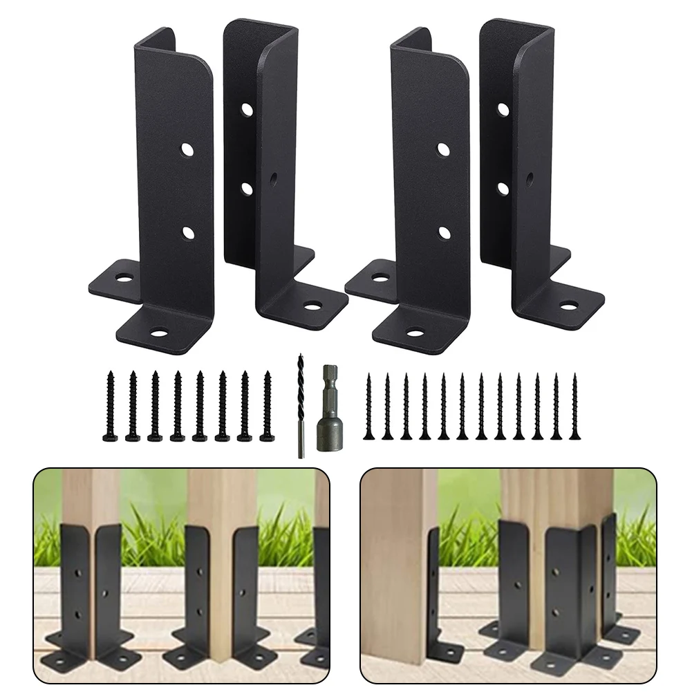 For Pergola Railing Woodworking 4pcs Adjustable  Deck Metal  Post Anchor  Base Brackets  Fence Pavilion  Furniture Support