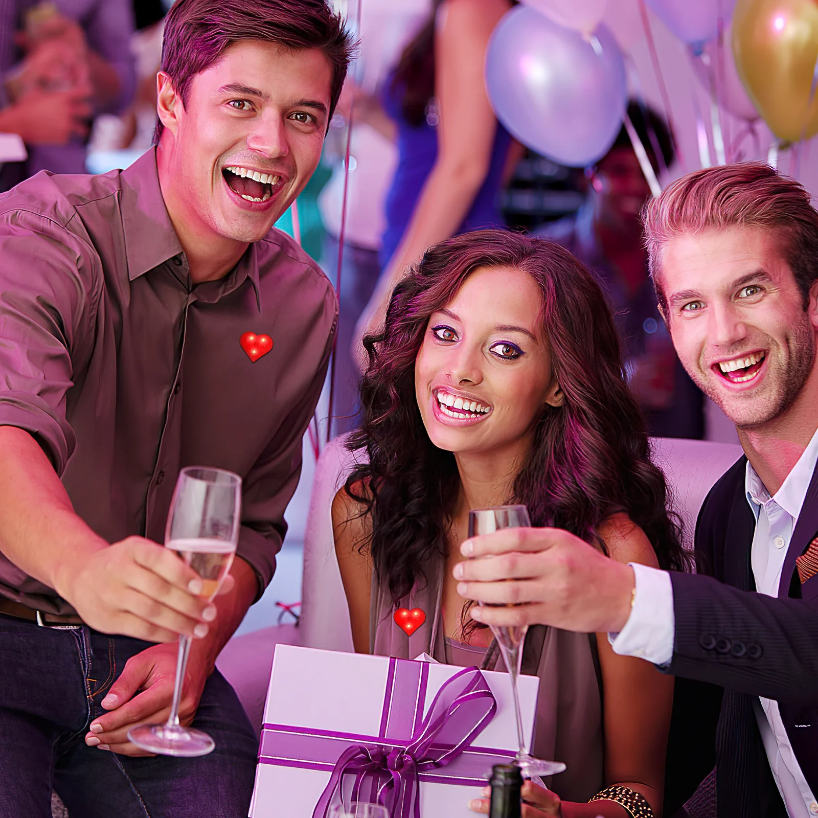 

7pcs 7 PCS Valentine Gifts Valentine' Day Brooch Pin Red Valentine's Clothing Accessories