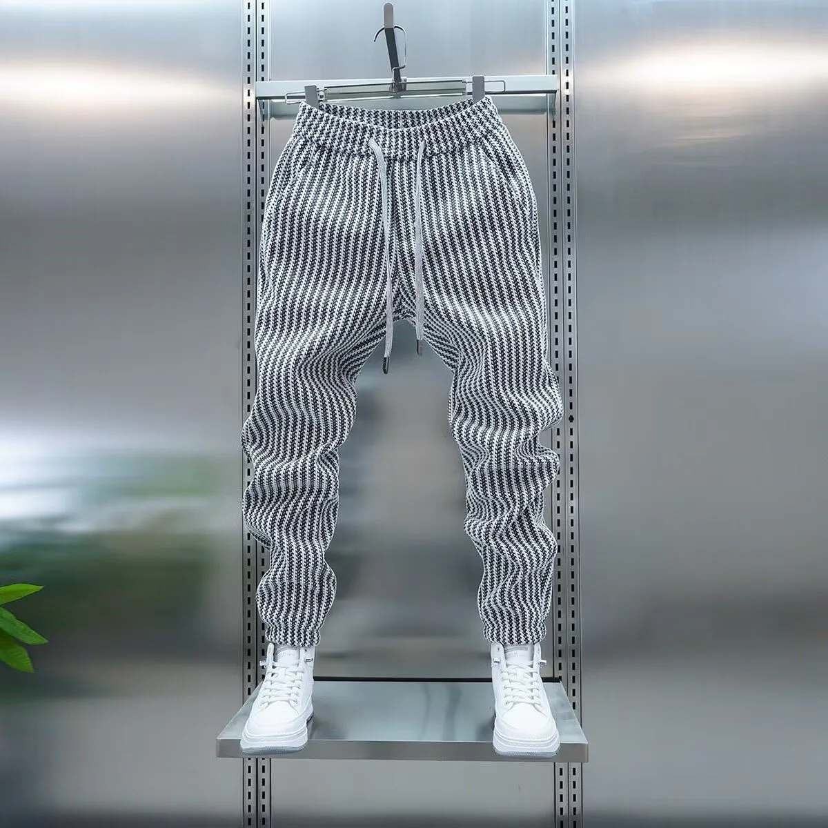 

2026 New Men Pants Joggers Spring Cotton Sweatpants Drawstring Casual Pants Workout Running Sports Trousers Men Clothing