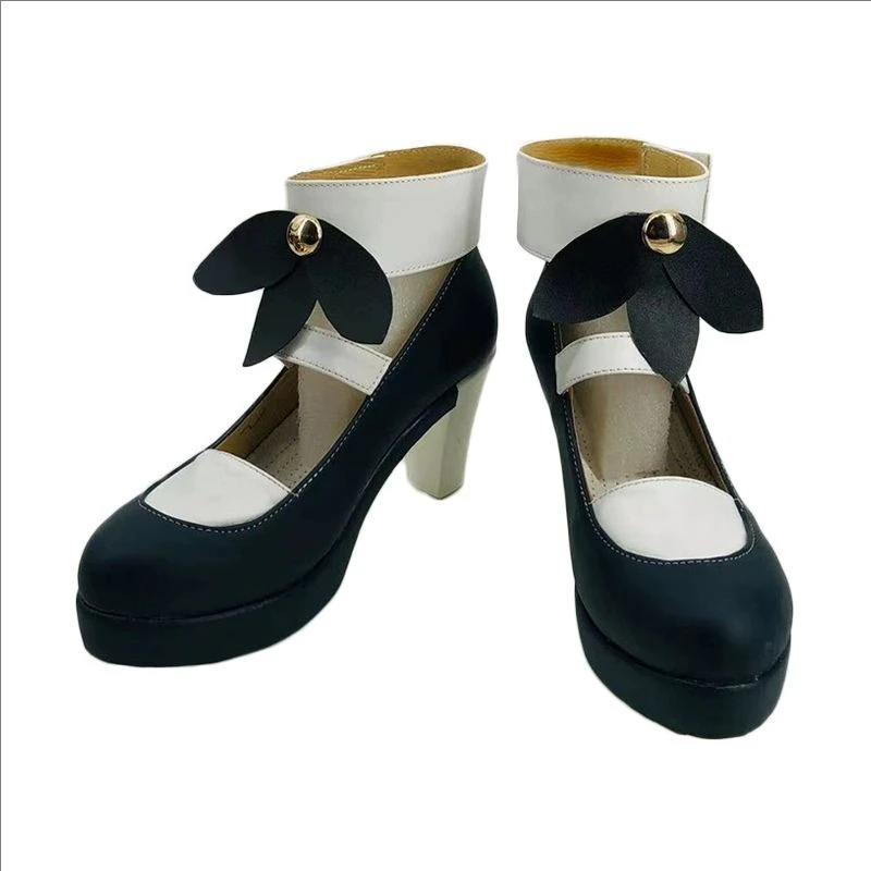 Biblioteca de ruina angela cosplay sapatos trajes de jogo feminino salto alto sapatos de couro artificial anime jogos vestir-se