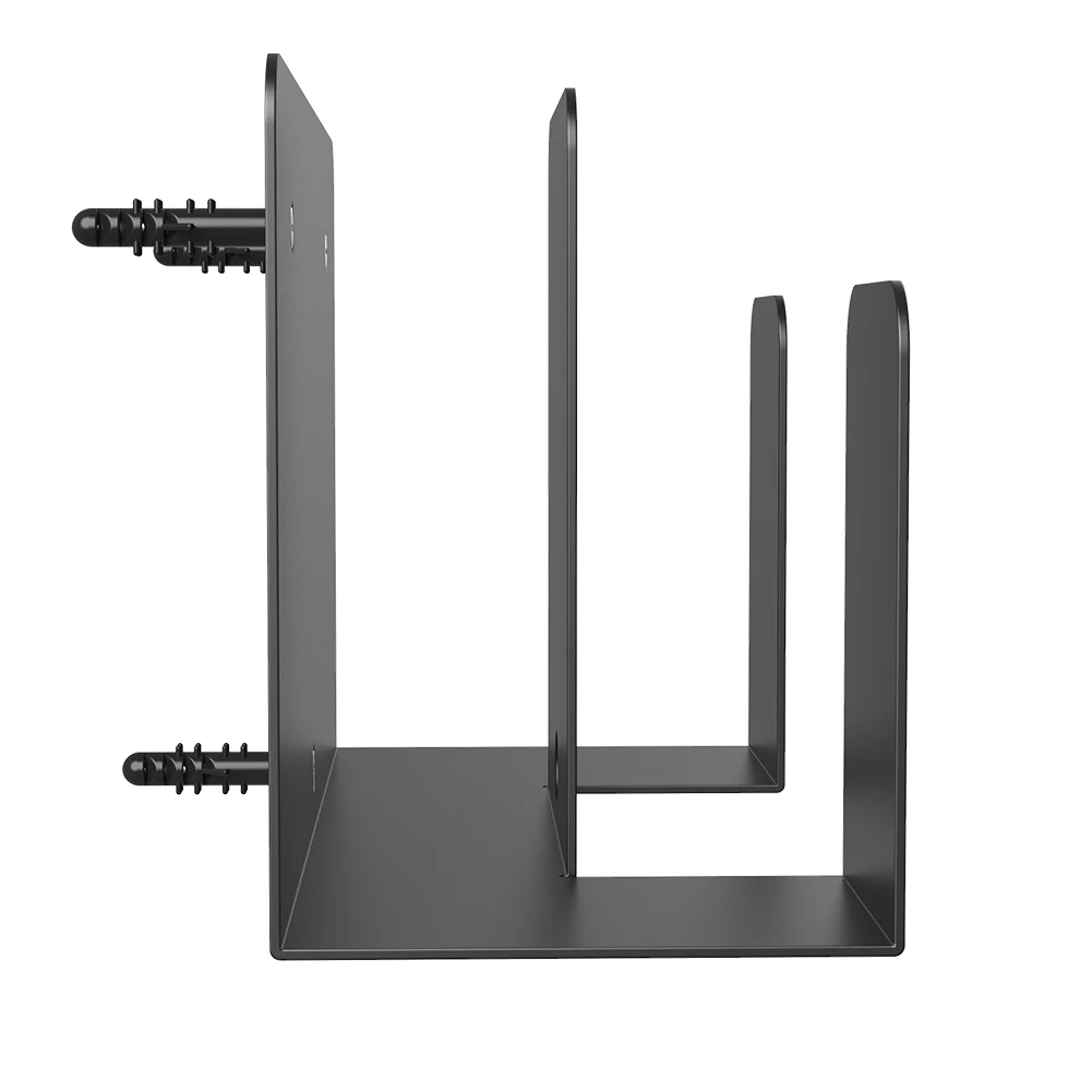 

Versatile Mount Metal Dual Layer Design Desk Side& Bedside Storage Stand Wall Holder Shelf Organizer for Laptop Tablet Keyboard