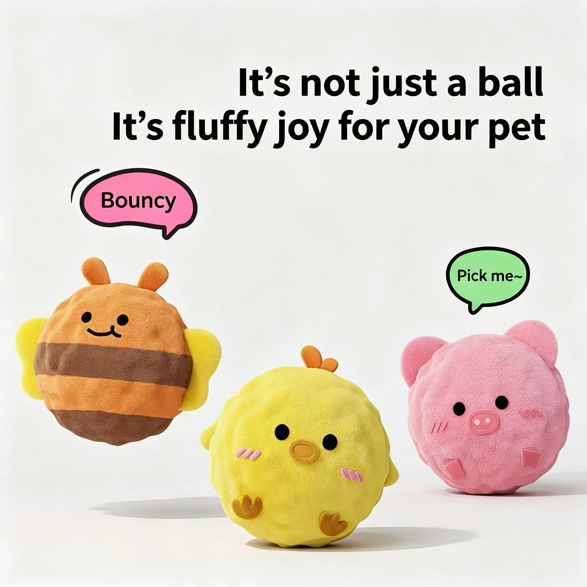 cute cartoon dog chew toy built in tpr spiky squeaky ball molar bouncy interactive toy for dogs relieve boredom pet supplies