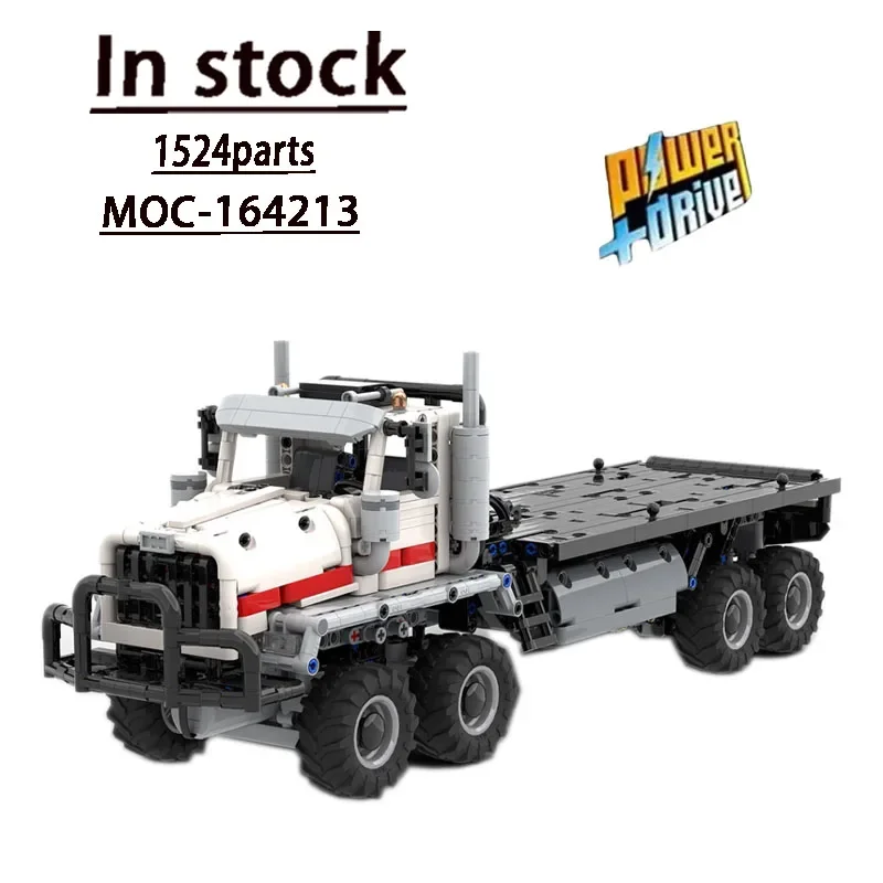 

MOC-164213Western Star 6900 Transport Truck Stitching Assembly Building Block Model 1524 Parts Birthday Toys for Kids Gifts