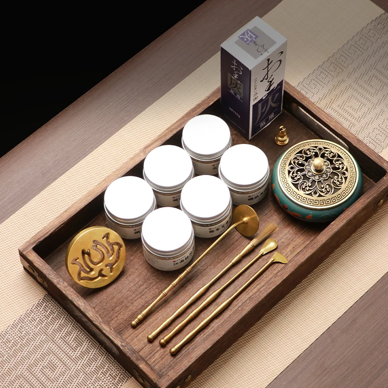 Brass incense set incense seal powder incense seal entry play seal play tools supplies sandalwood bronze smoke stove