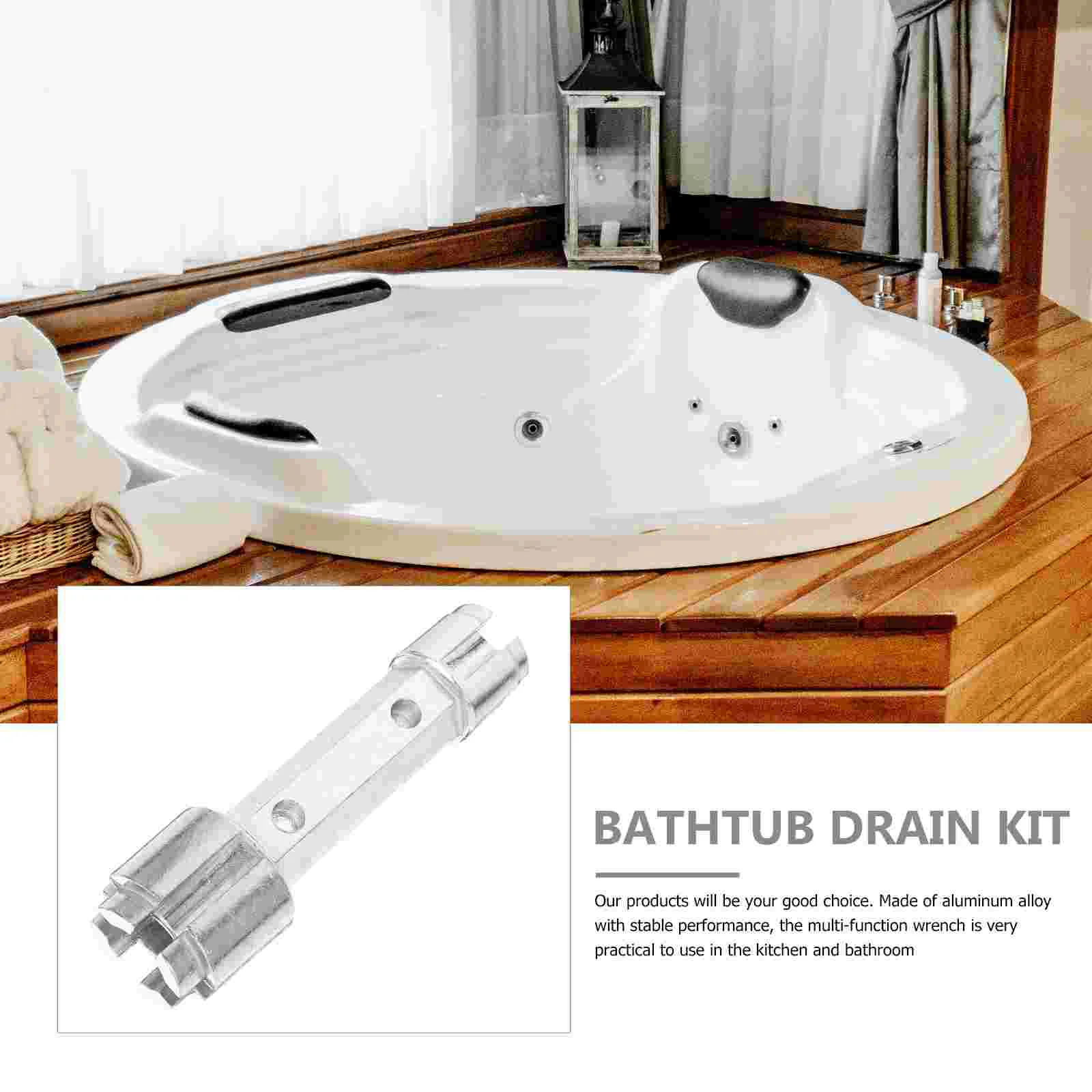 Drain Wrench Professional Bathtub Ratchet Removal Tool Remover Bathroom Sink Stopper