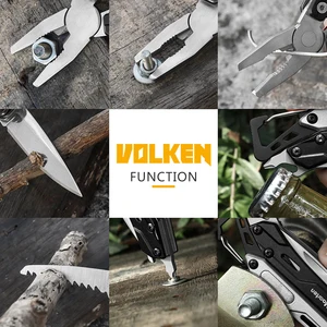 Maarten Multitool Aço Inoxidável Multi Ferramenta, Canivete com Chave de Fenda, Alicate Multitool, Equipamento de Sobrevivência, 9 em 1 6 principais vendas canivete multiferramenta - №6