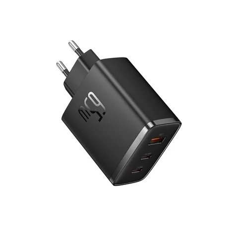 Baseus 65 Вт USB C Зарядное устройство GaN Поддержка QC PD Charge Портативное быстрое зарядное устройство для iPhone 17 16 15 Зарядное устройство для ноутбука Xiaomi
