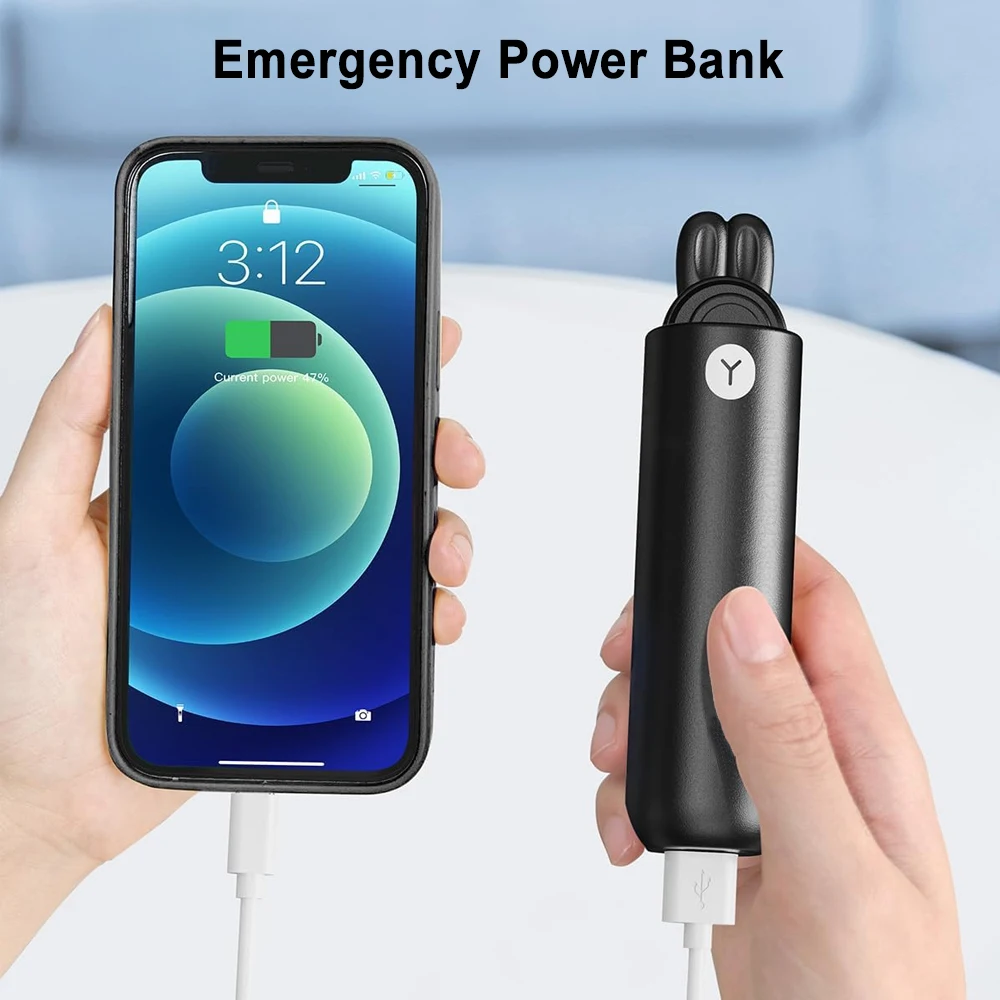 Portable Fan Super Mini Handheld Fan USB Rechargeable Fan Hand Held Small Pocket Fan with LED Display 1800mAh Power Bank 2 Gears