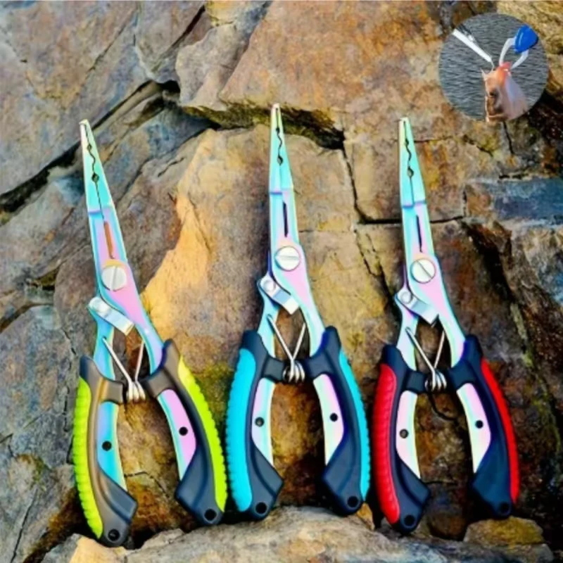 Lengthen fishing pliers cut line Ascensial fish mouth pliers pepsper fish tool stainless steel control