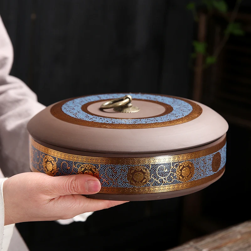 

Modern Ceramic Storage Jar Pie Porcelain Sealed Candy Coffee Box Moisture-Proof with Lid Home Decor