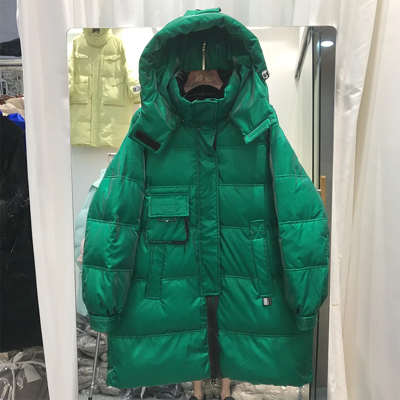 

New Women Long Down Jacket 90% White Duck Down Jackets Winter Warm Coats And Parkas Female Outwear 2023