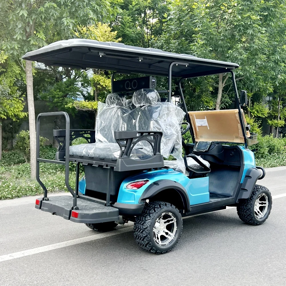 72V 5kw Ac Systeem Lithium Batterij 2 4 6 Stoelen Opgetild Elektrische Golfkar Golf Cart Electric