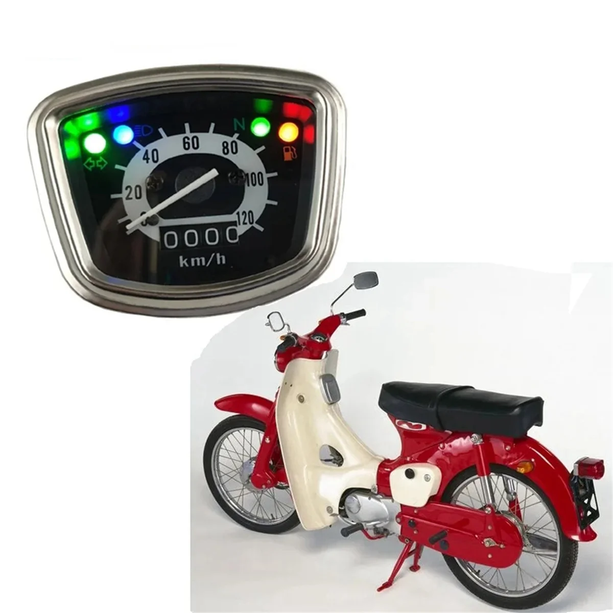 JAS-For Honda Supercub Cub Ca100 C100 C102 C105 C105t Cm91 Motorcycle Speedometer Speedo Meter Odometer