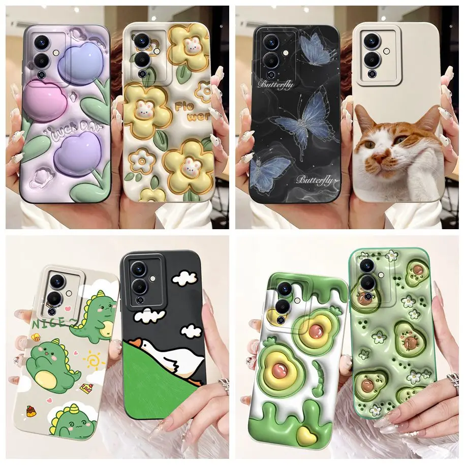

For Infinix Note 12 Pro 5G Case Note 12 5G Popular Flower Camera Protection Silicone Back Cover For Infinix Note12 Pro 5G Bumper