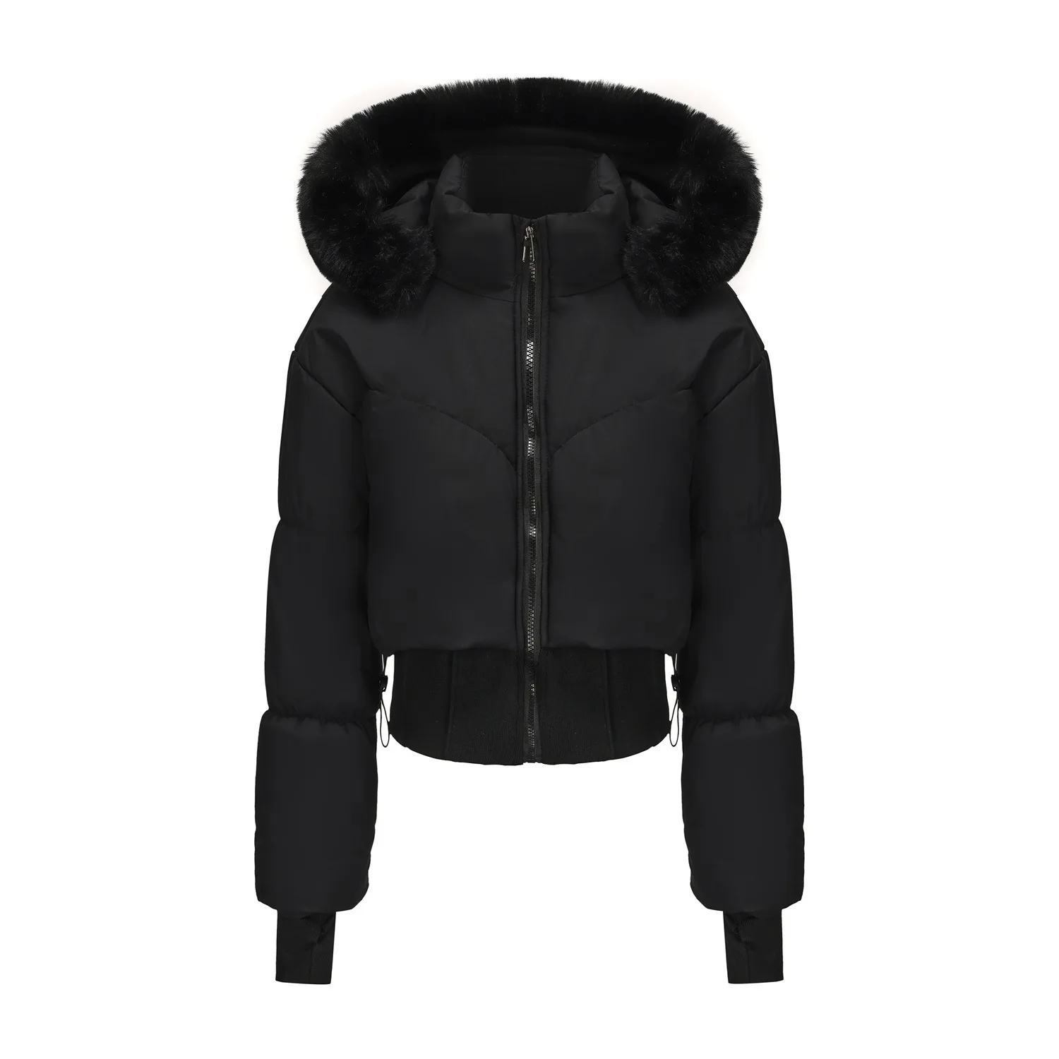 Thick Warm Women's Winter Down Jackets Coats Parkas Large Fur Collar Hood Woman Cotton Padded Puffer Jacket Outwear Overcoat H24