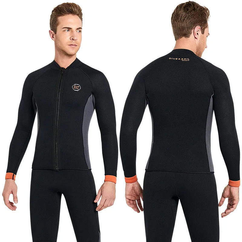 Oulylan 3mm Neoprene Wetsuit Men Women Pant Top Surf Suit Scuba Diving Jacket Kitesurf Swimwear Spearfishing Freediving