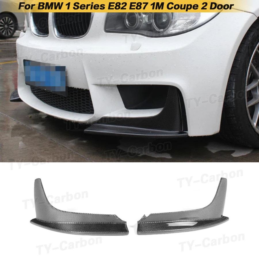 

Real Carbon Fiber Front Lip Bumper Splitters Flaps For BMW 1 Series E82 1M Coupe 2 Door 2011-2013 FRP Front Splitters Apron