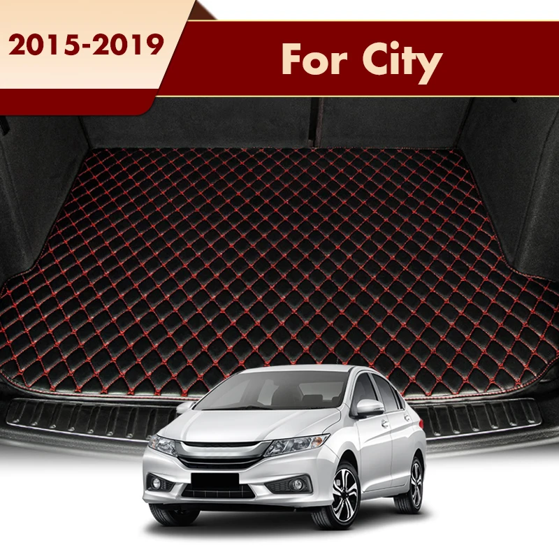 

Car Trunk Mat For Honda City 2019 2018 2017 2016 2015 2014 2013 2012 2011 2010 2009 2008 2007 2006 PU Leather Boot Carpet