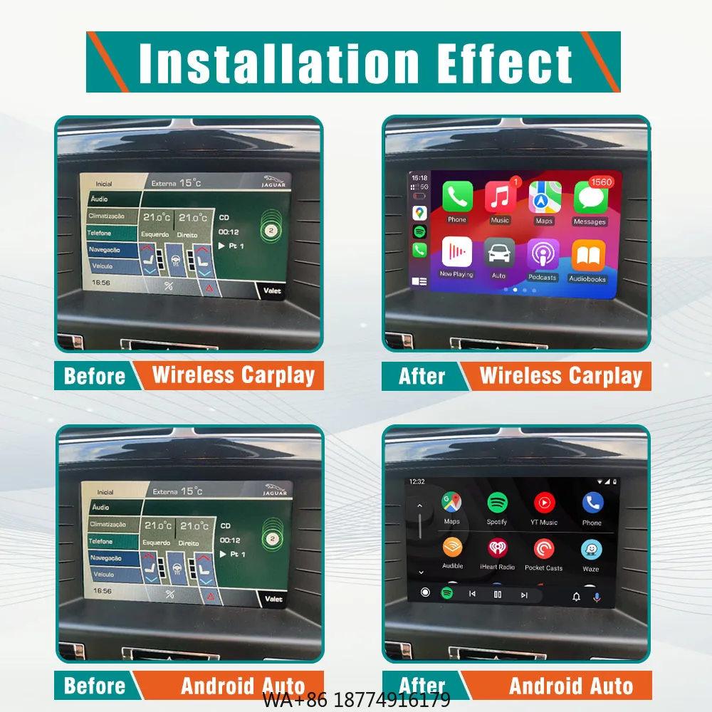 MMI Wireless  Carplay Smart Box for  XK 2009-2014 Android Auto Multimedia Navigation Mirror Link Original Screen