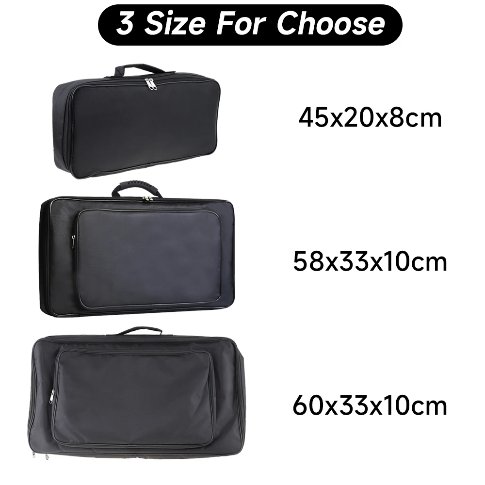 Universal Portable Guitar Effects Pedal Board Gig Bag Soft Case Big Style DIY Guitar Pedalboard 58 x 33 x 10cm 