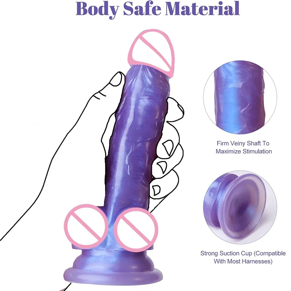 

6.7inch Small Jelly Dildo with Suction Cup Realistic Penis for Beginners Sex Toys for Women Lifelike Dong for Vaginal Anal Sex