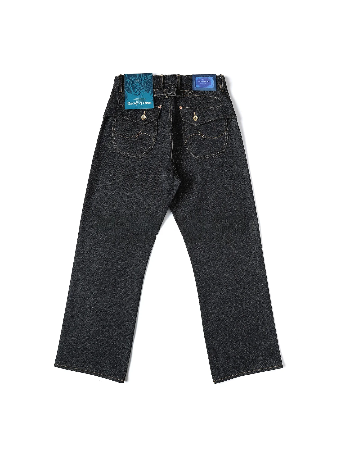 

Широкие брюки Deep Blue из плотного денима специальной окраски Red Ear, молодежные, модные, повседневные, износостойкие, узкая посадка, серия MMC