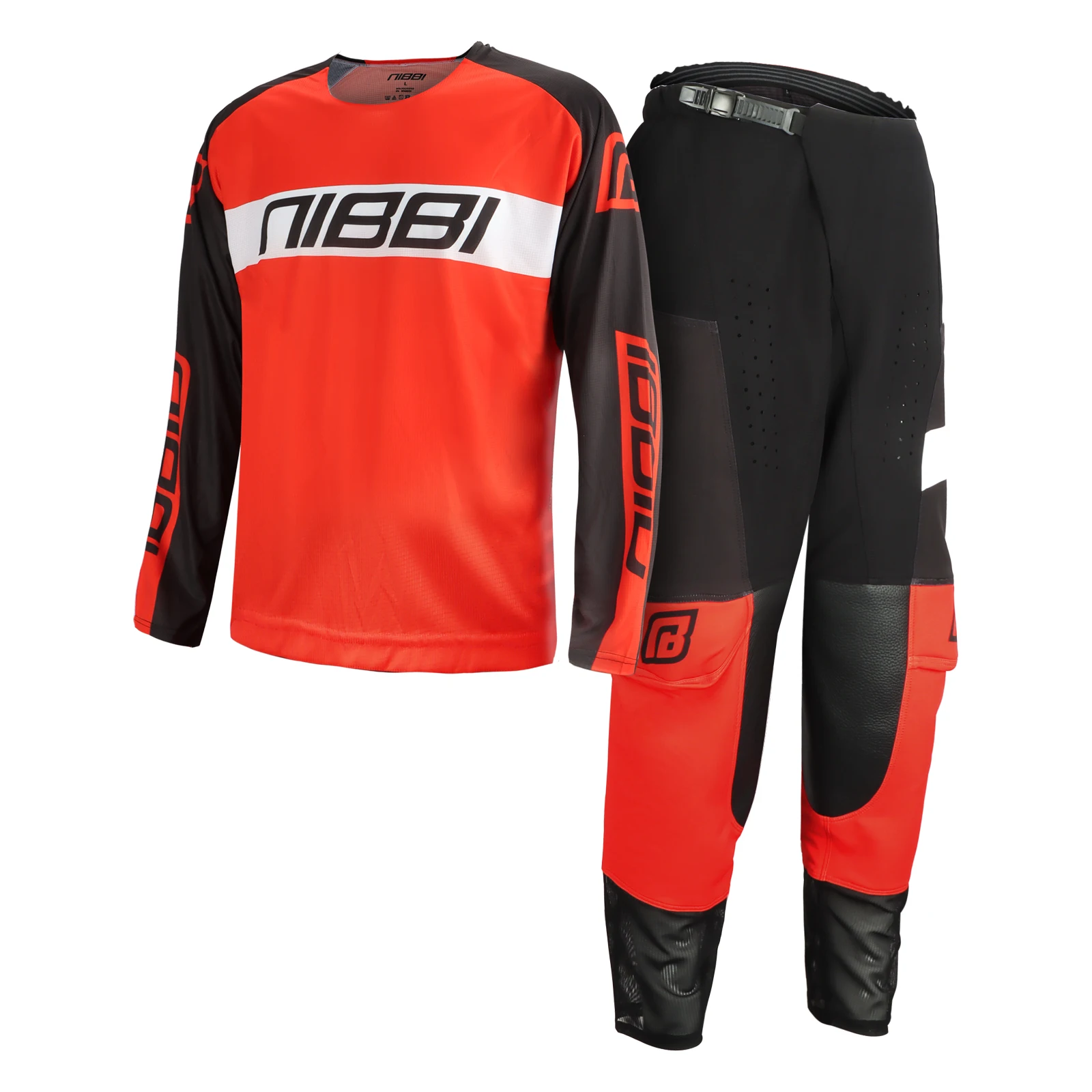NIBBI Motocross Atmungsaktive Bekleidung Set Trikot Hose Dirt Bike Motorrad Rennanzug Rot Gelb Blau – Detail 3