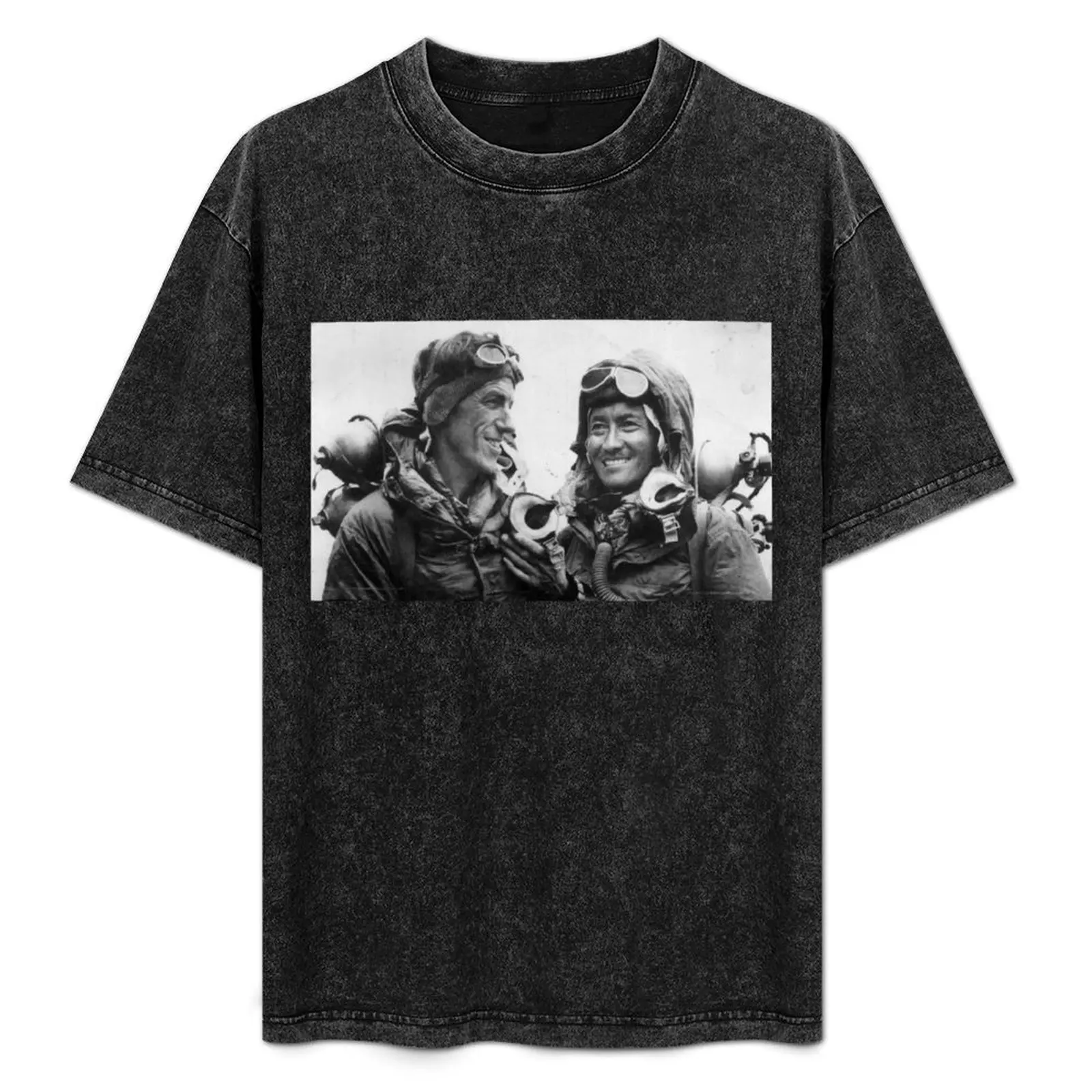 Edmund Hillary Tenzing Norgay After Everest Ascent 1953 T-Shirt korean fashion customs blanks shirts men graphic