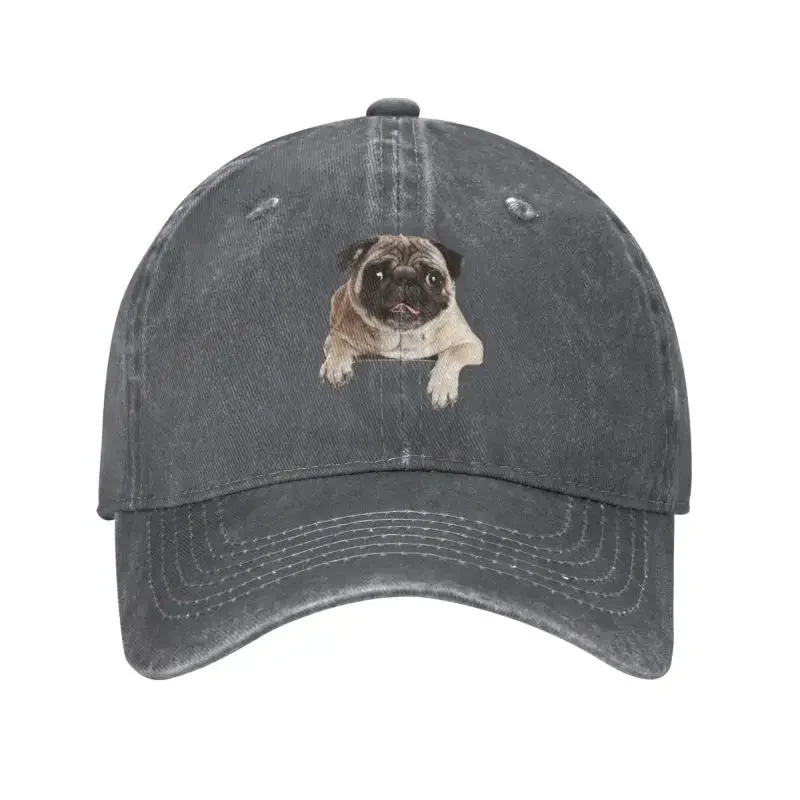 

Y2K Classic Cotton Lovely Pug Dog Baseball Cap Women Men Personalized Adjustable Unisex Dad Hat Summer