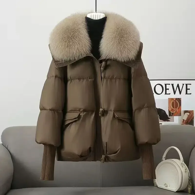 Casaco feminino para baixo cor sólida jaqueta solta casual senhora parka desconto moderno inverno quente à venda roupas 2024 jovem barato quente