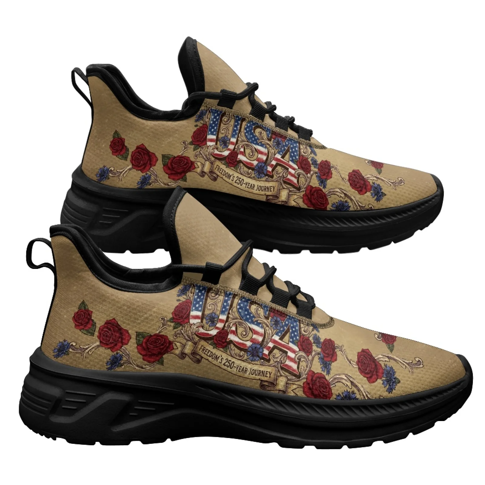 PENSTROLL USA Rose Vintage Breathable Workout Casual Sports Shoe Comfortable Lightweight Mens Running Sneakers for Gym Teenagers