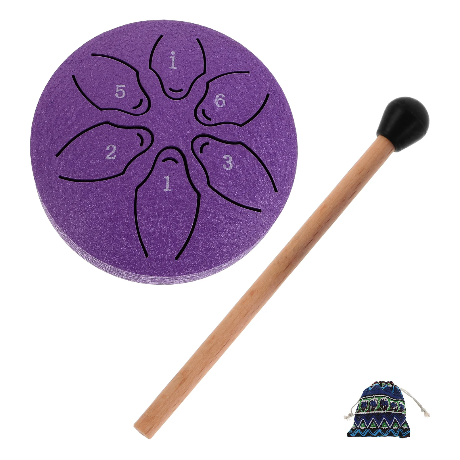 

1Set Portable Mini Handpan Drum for Kids 6 Notes Tongue Drum Small Outdoor Musical Percussion Instrument Mini Handpan Instrument