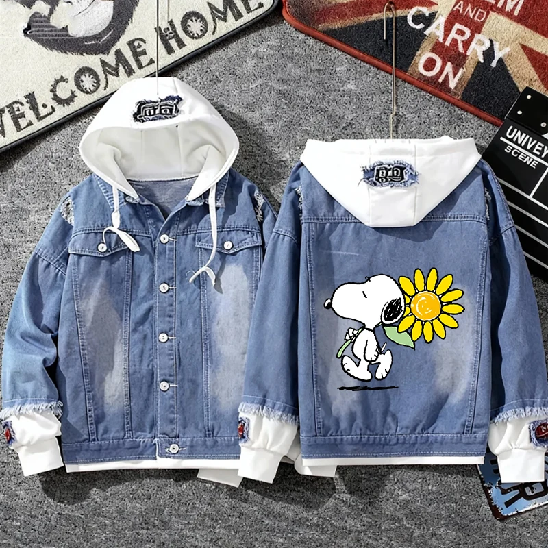 جديد سنوبيس الكبار الدنيم سترة صبي فتاة الإبداعية الكرتون أنماط البلوز الرجال النساء العصرية كول في الهواء الطلق معطف القمم أنيمي الهدايا