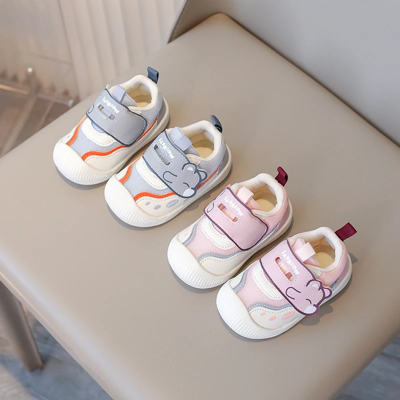 

Toddler Kids Walking Shoes Toes Capped Breathable Baby Casual Shoes Soft Bottom 2025 Autumn New Boys Girls Sports Shoes Non-slip