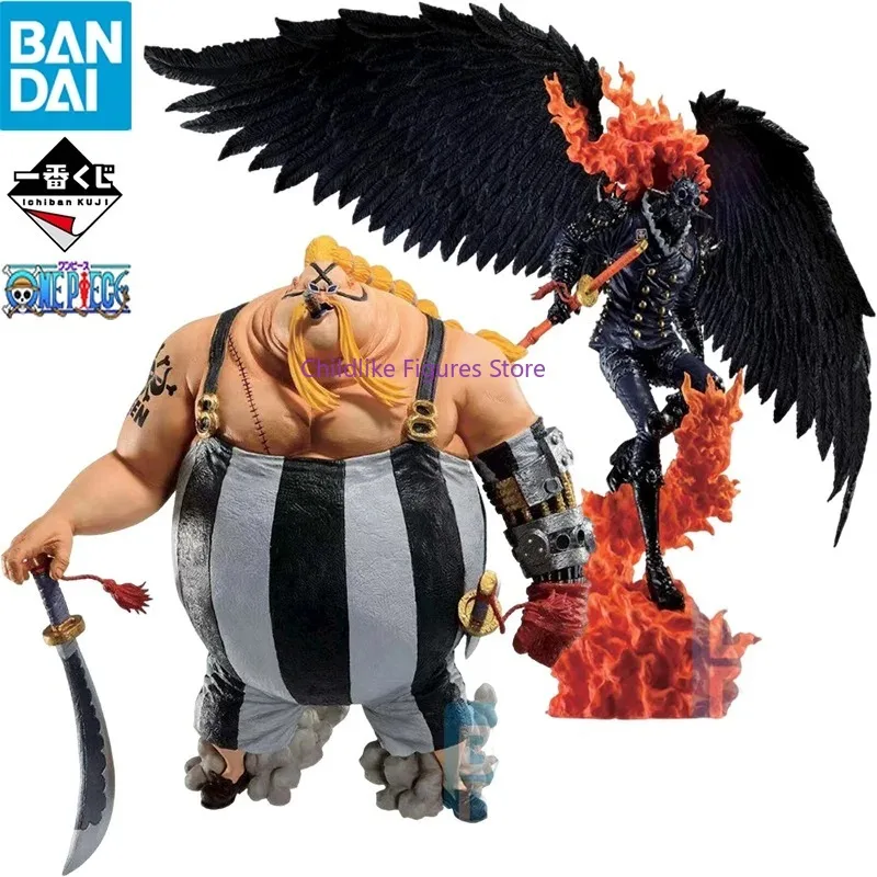 Original BANDAI Ichiban KUJI ONE PIECE EX Warriors Who Stand with Dragons Queen King Kaido Anime Figures Model Collection