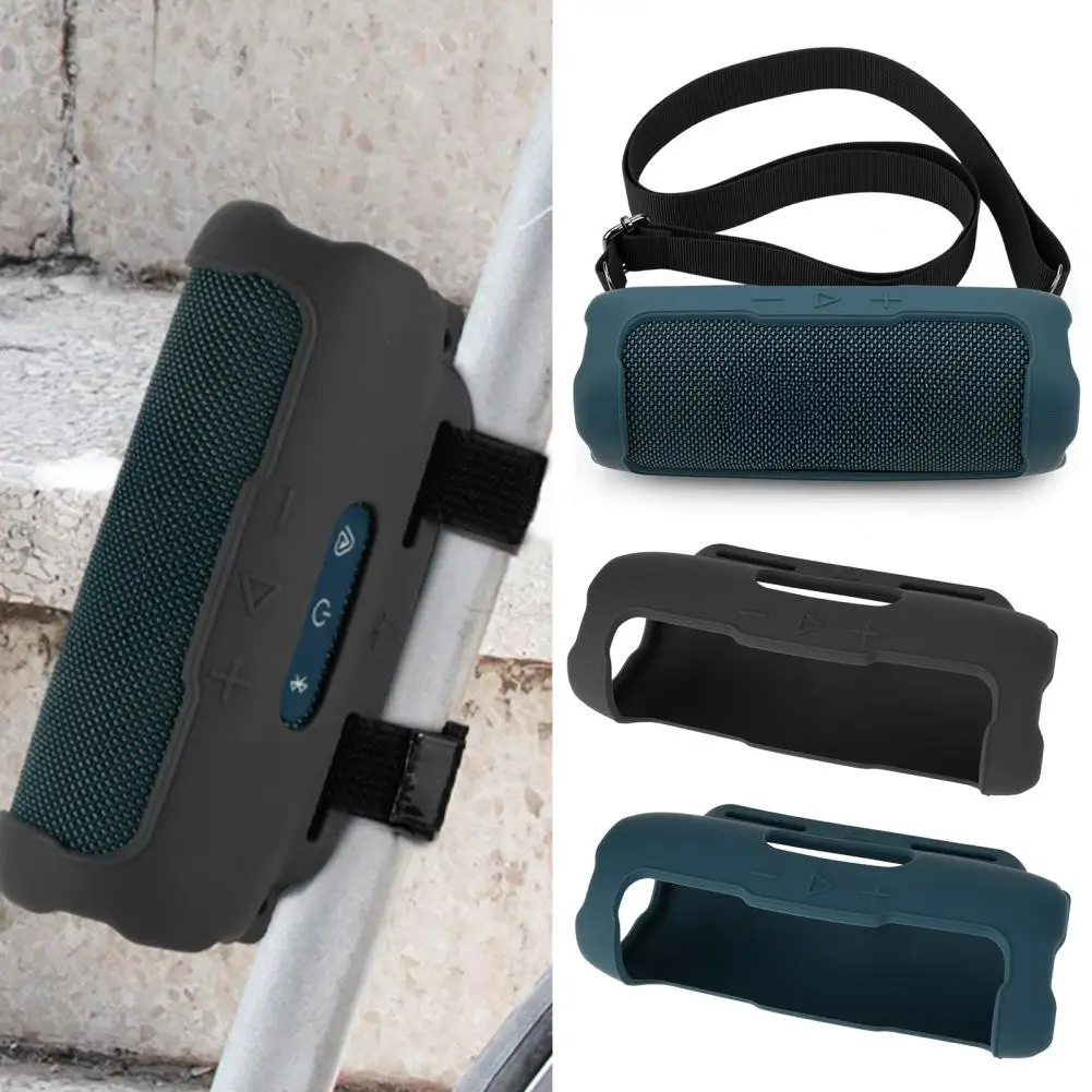 غطاء مكبر صوت خفيف الوزن مقاوم للماء من السيليكون لهاتف Jbl Flip 7 مع تثبيت عمود عربة الجولف متوافق مع البلوتوث
