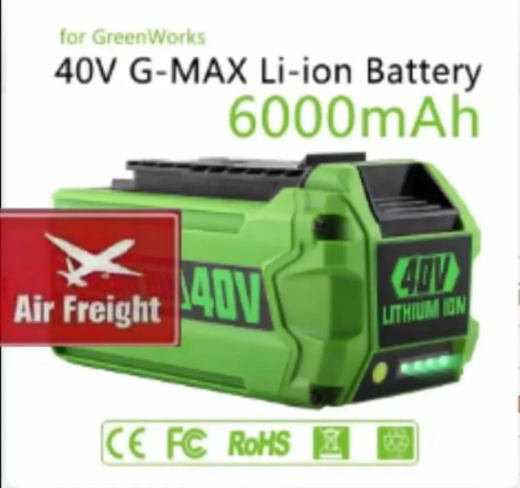 

Для Greenworks 40 В аккумуляторы 6 Ач GreenWorks G-MAX литий-ионный аккумулятор производитель сменный аккумулятор для газонокосилки электроинструменты