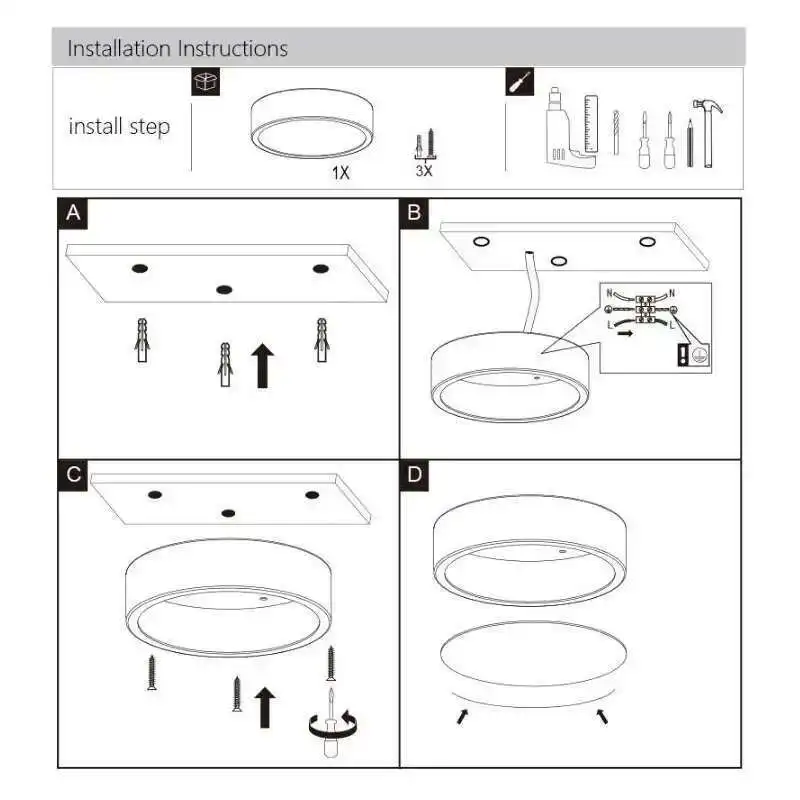مصباح سقف LED خشبي، لوحة مستديرة/مستطيلة حديثة لخزانة غرفة المعيشة وغرفة النوم، تركيبات تثبيت على سطح الخشب الطبيعي