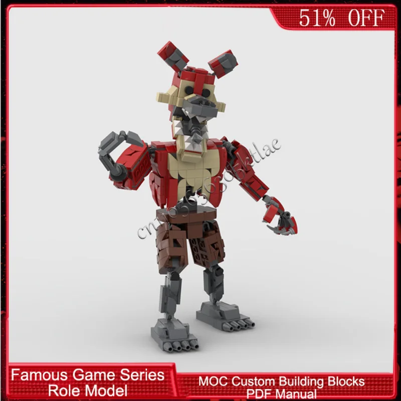 

614 PCS Popular Game Character Series Spooky Broken - Frame Fox MOC Customize Modular Building Block Brick DIY Assembly Toy Gift