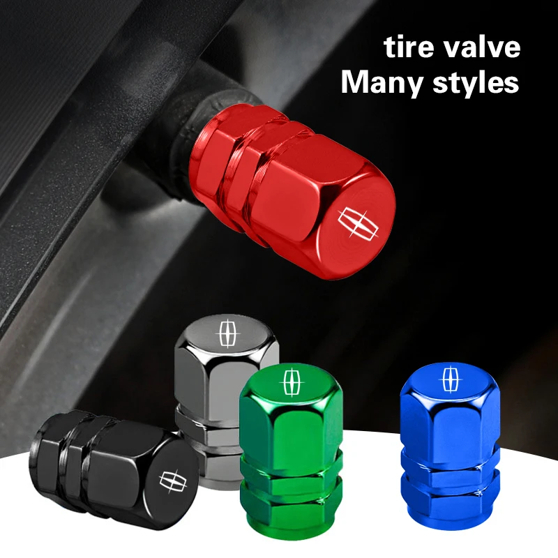 Tapa de válvula de neumático de rueda de coche, cubierta antipolvo para vástago de aire para Lincoln Navigator Continental Nautilus Aviator MKZ MKX MKC MKT Corsair Mark E