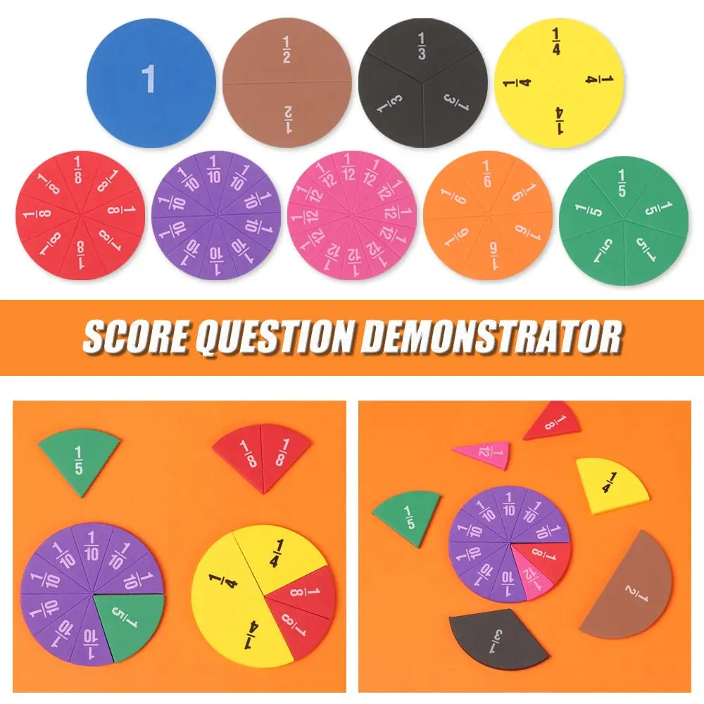 Gifts Round Teaching Aids EVA Fraction Student Teaching Tools Addition And Subtraction Instrument Score Question Demonstrator