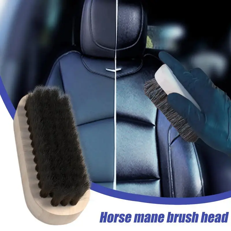 Car Interior Cleaning Brush Wood Grip Auto Dust Removal Brushes Soft Bristles Air Conditioner Vent Brush For Instrument Panel