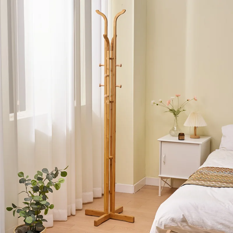 Hanger floor bedroom coat rack Japanese style simple home indoor living room bag rack vertical bedside hanger