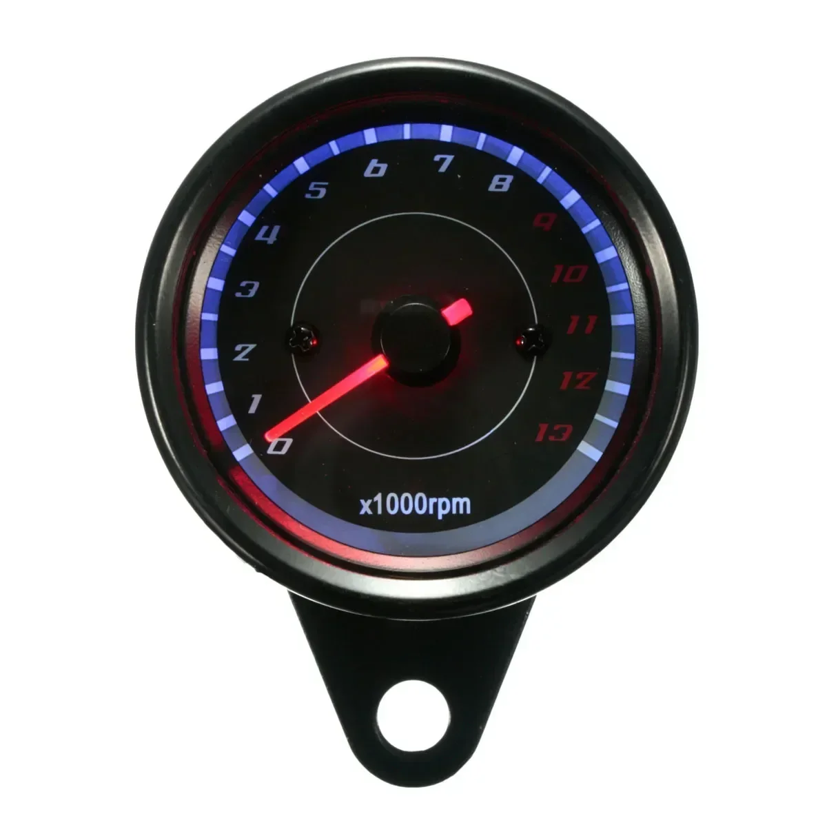 

1000RPM Universal Black Motorcycle Motorbike Bike LED Backlight Tachometer Tacho Gauge Speedomete With LED Indicatorr Odometer